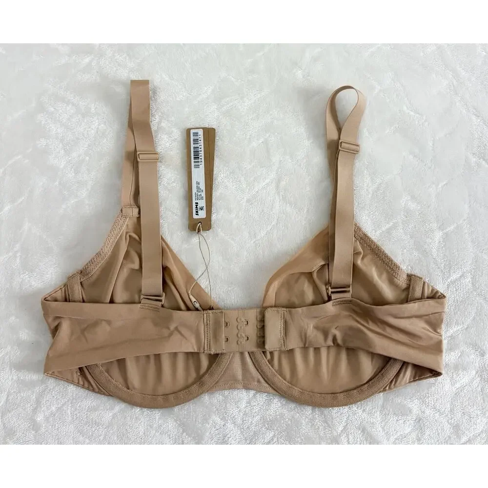 NWT SKIMS Size 34C No Show Molded Unlined Demi Bra Clay BR-DEM-1883 New - Picture 3 of 7